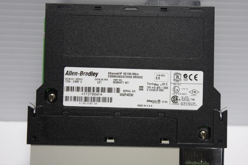 AB Allen-Bradley 1756-ENBT/A Catalog L01 EtherNet/IP Bridge Module Unit